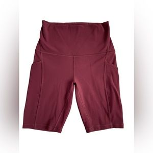Lululemon Align High Rise Shorts Size 4 With Pockets 8" Red Merlot